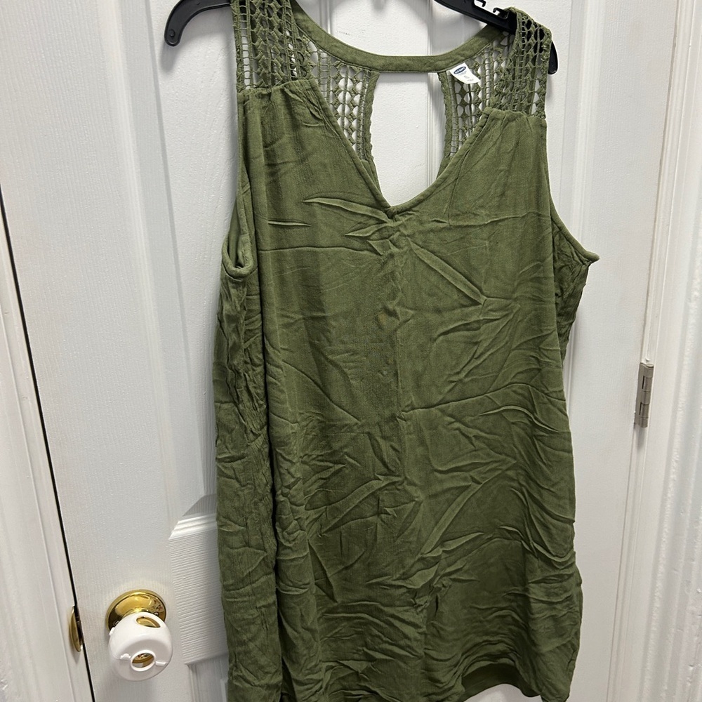 Olive Green Sleeveless dress xl lined.